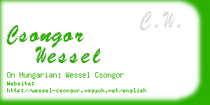 csongor wessel business card